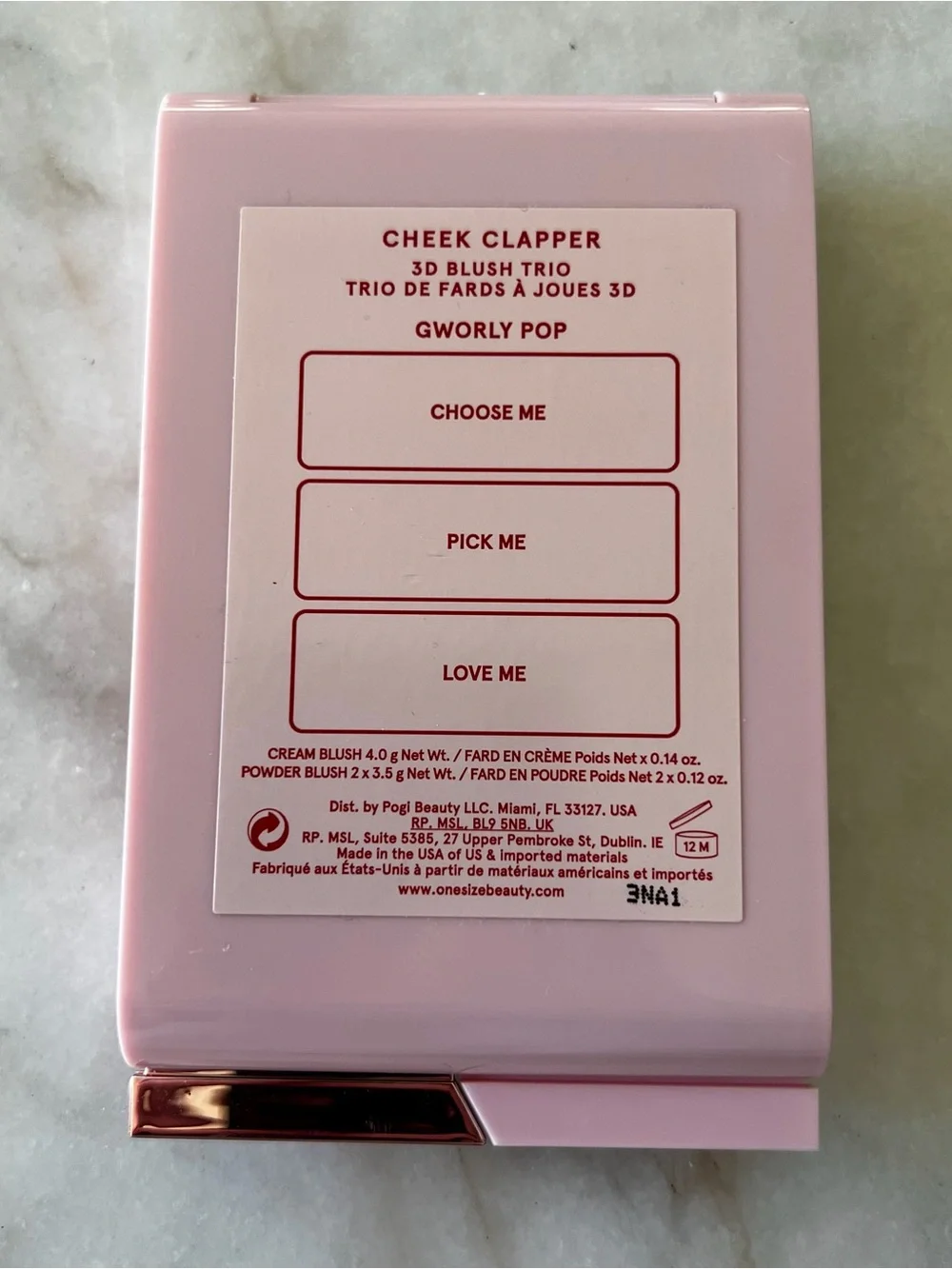 One/Size Cheek Clapper 3D Blush Trio - Gworly Pop